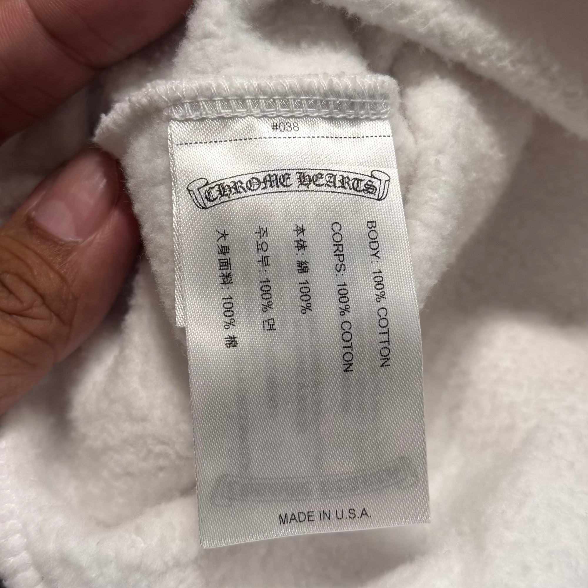 CHROME HEARTS LOVE YOU CREWNECK ‘WHITE’