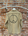 VINTAGE 60/70’s PEACE SIGN MILITARY SHIRT ‘TAN’