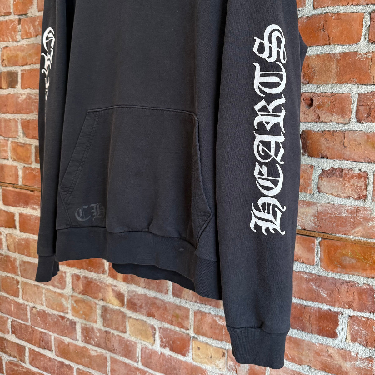 CHROME HEARTS CEMETERY CROSS SPINE PULLOVER HOODIE ‘BLACK’