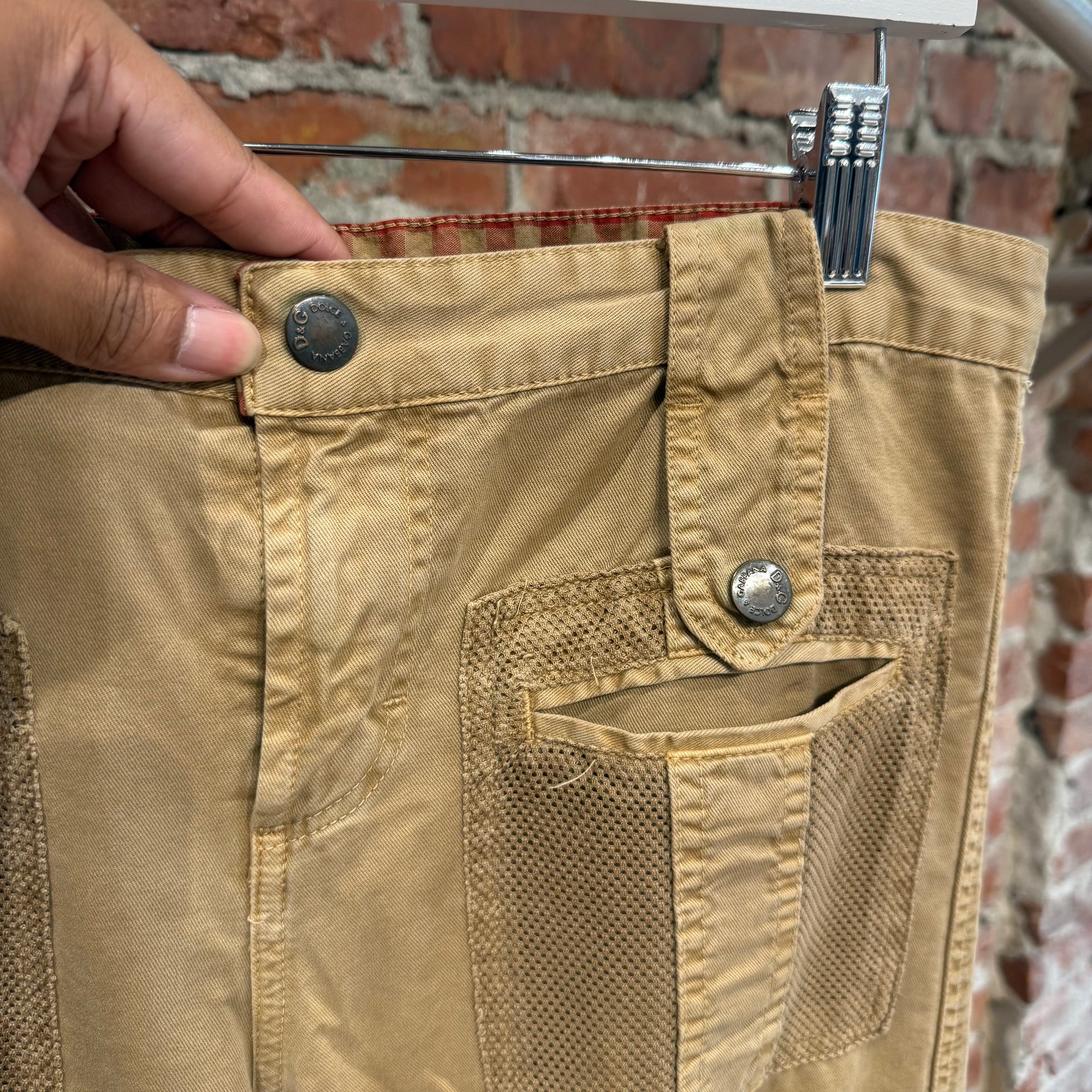 DOLCE &amp; GABANNA SS03 MILITAR CARGO PANTS ‘KHAKI’