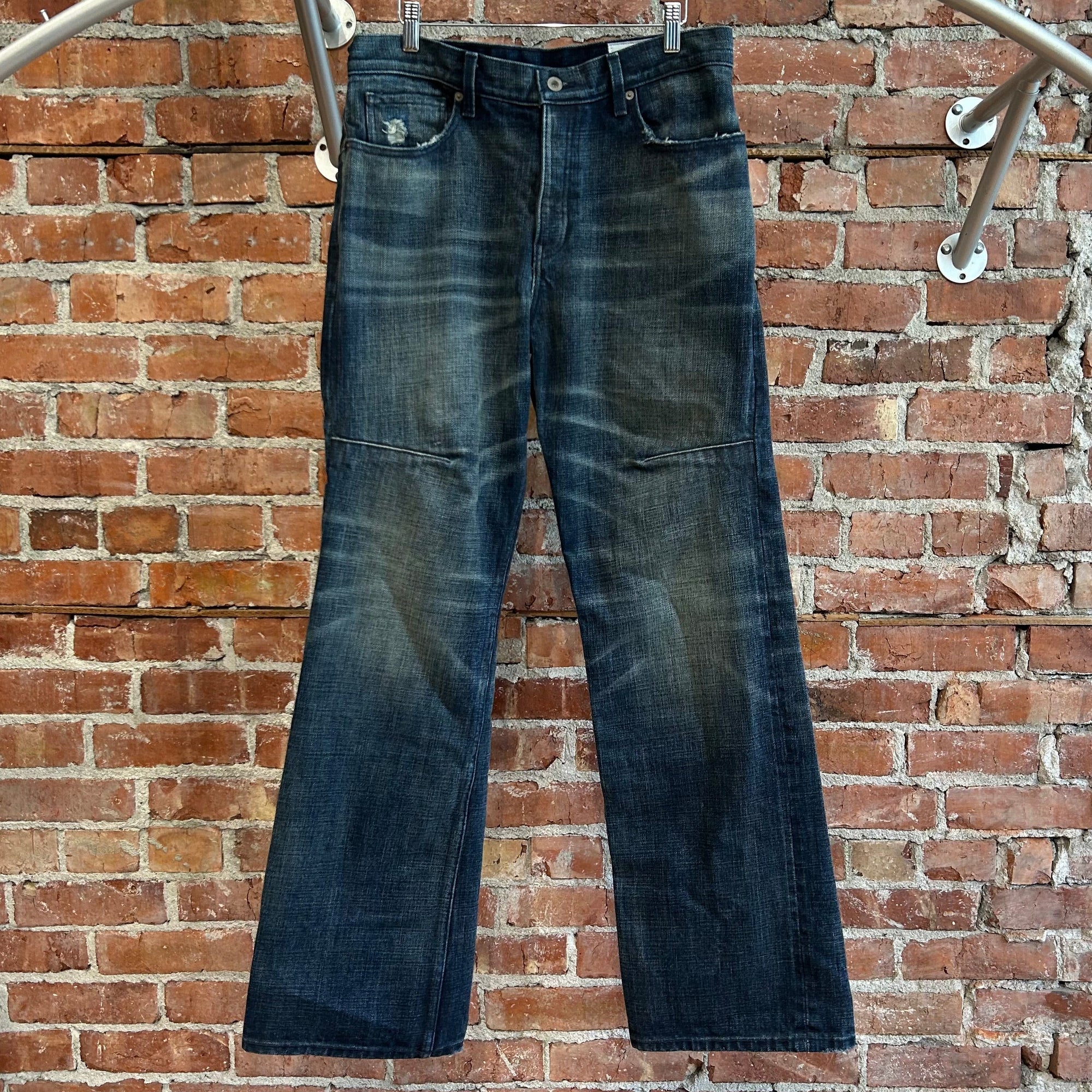 K-TWO STUDIOS MUDWASH BAGGY STRAIGHT DENIM ‘BLUE’