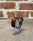 ISSEY MIYAKE TWELVE MINI ANALOG LEATHER WATCH ‘BROWN/WHITE’
