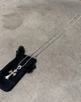 CHROME HEARTS TINY CROSS NECKLACE ‘SILVER’