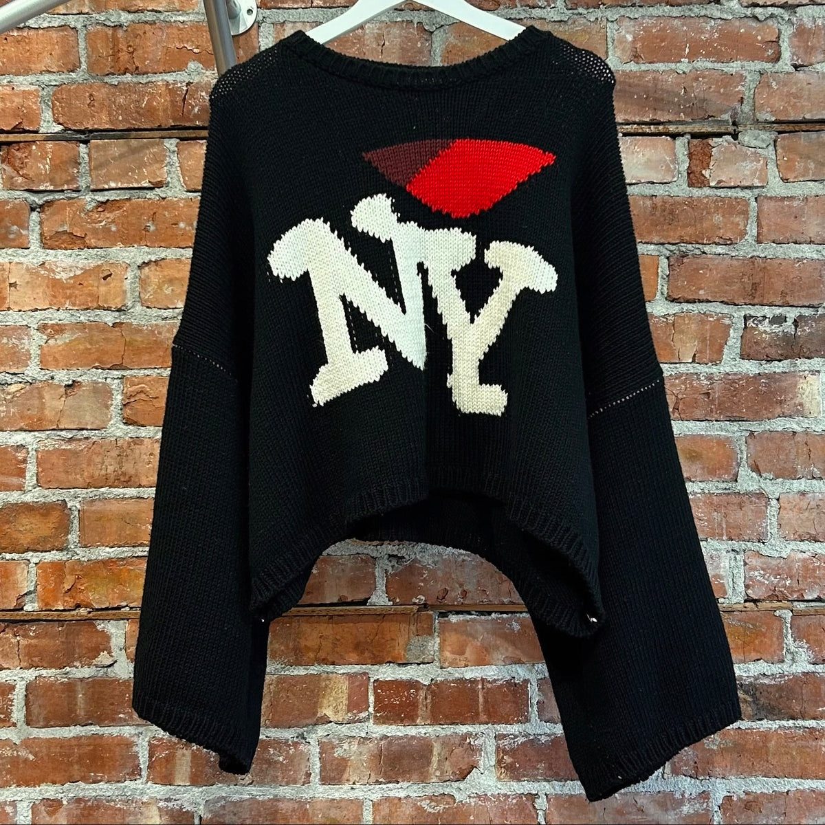 RAF SIMONS FW17 "I LOVE NY" OVERSIZED KNIT ‘BLACK’