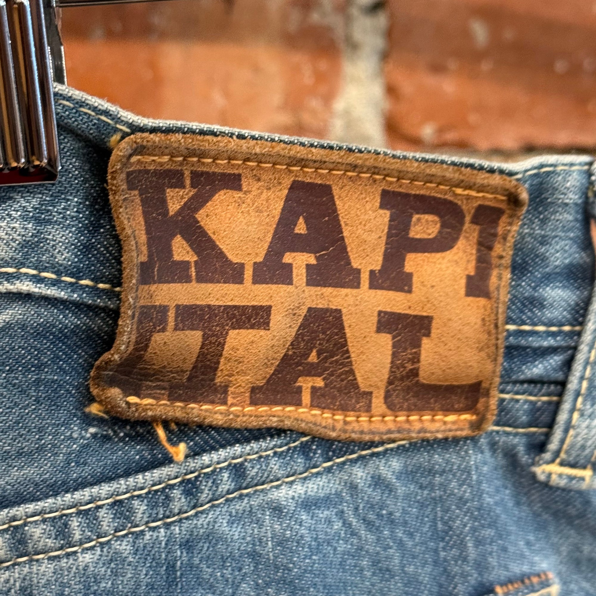 KAPITAL VIP ORDER 5P MONKEY CISCO "3 YEAR FADE" SASHIKO DENIM ‘BLUE’