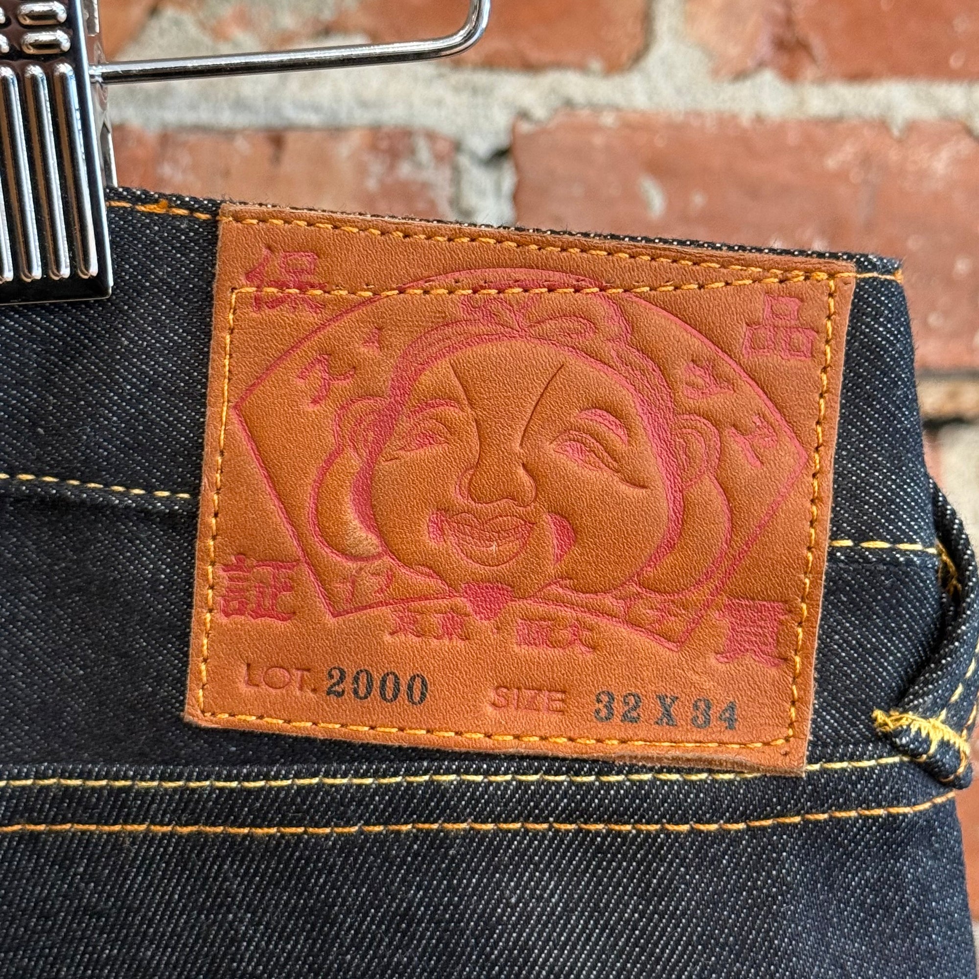 EVISU LOT 2000 KANJI DENIM 'INDIGO/IVORY'