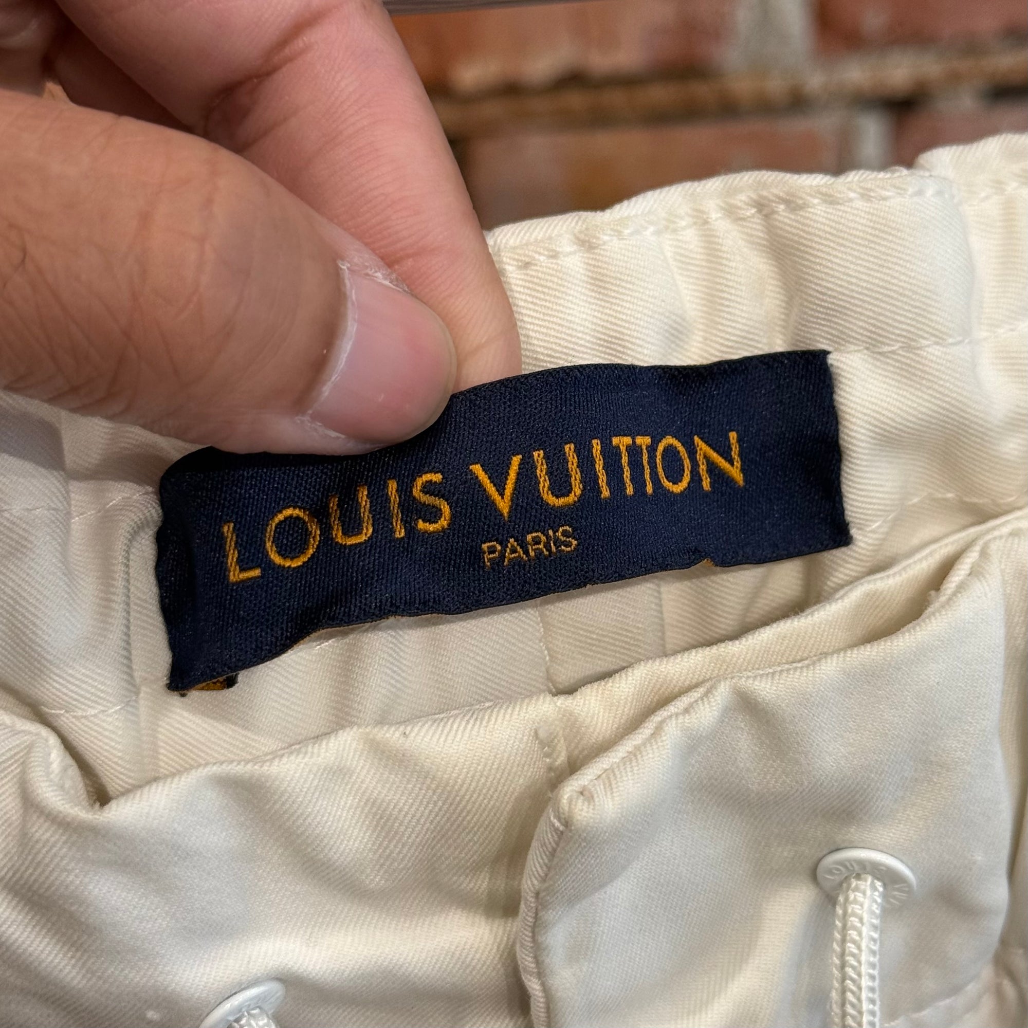 LOUIS VUITTON SS19 VIRGIL MULTI POCKET CARGO PANTS ‘WHITE’
