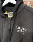 GALLERY DEPT. QUARTER ZIP HOODIE ‘BLACK’