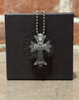 CHROME HEARTS SILICHROME CROSS NECKLACE ’CLEAR’