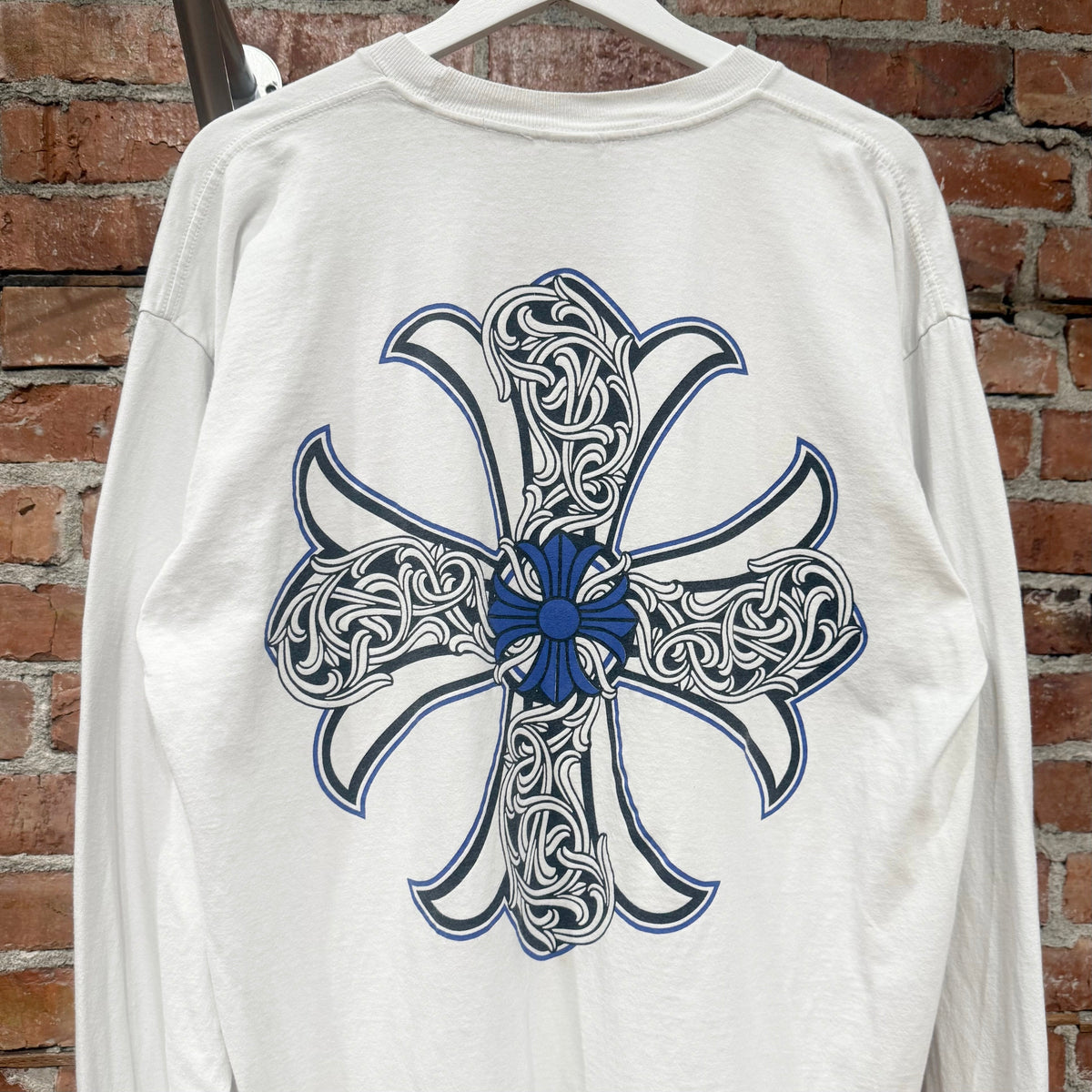 CHROME HEARTS VINTAGE CELTIC PLUS CROSS LONGSLEEVE ‘WHITE’