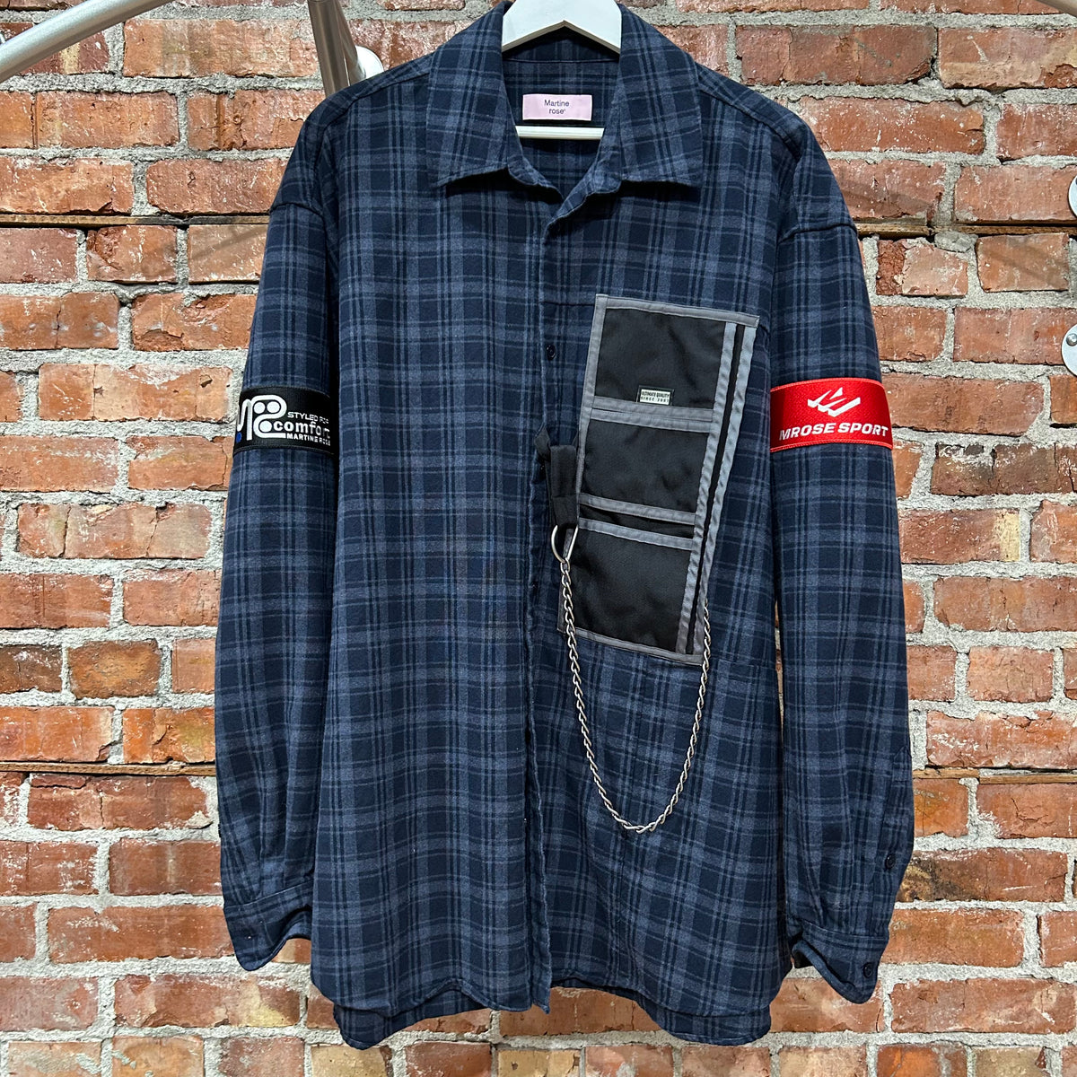 MARTINE ROSE WALLET CHAIN FLANNEL ‘NAVY’