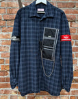 MARTINE ROSE WALLET CHAIN FLANNEL ‘NAVY’