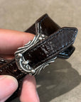 CHROME HEARTS R&R LEATHER BRACELET ‘BROWN’