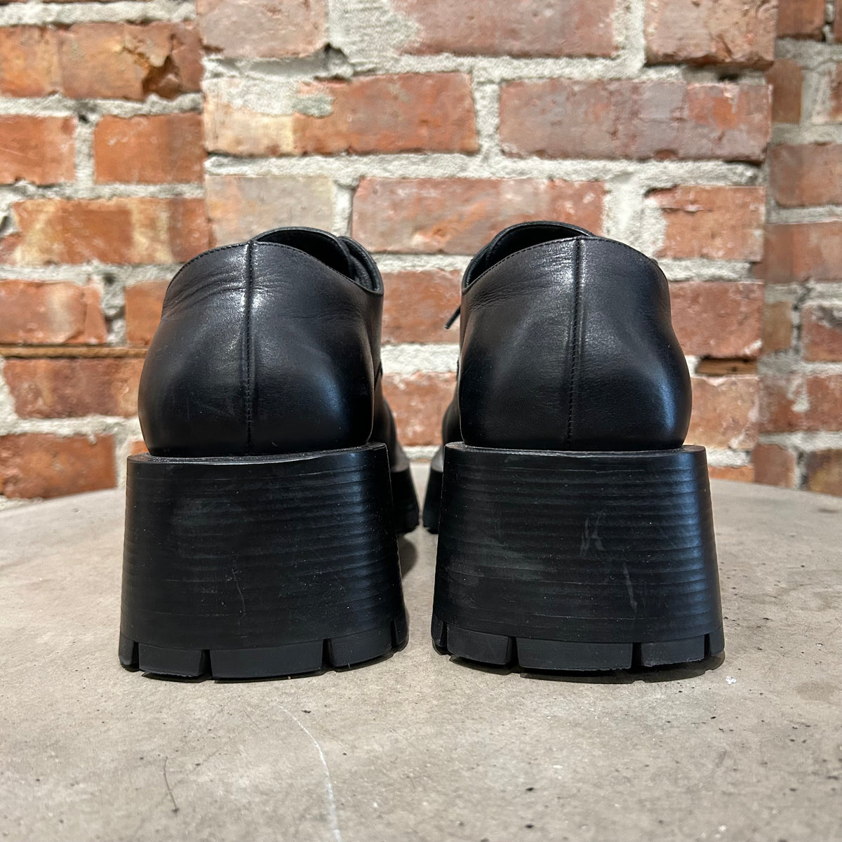BALENCIAGA LEATHER TROOPER DERBIES ‘BLACK’