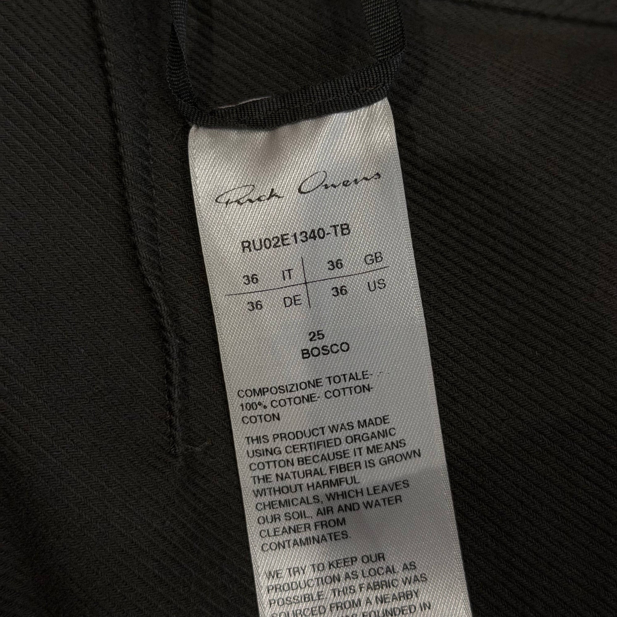 RICK OWENS FW25 CONCORDIANS GETH DOUBLE CARGO DENIM ‘BOSCO’