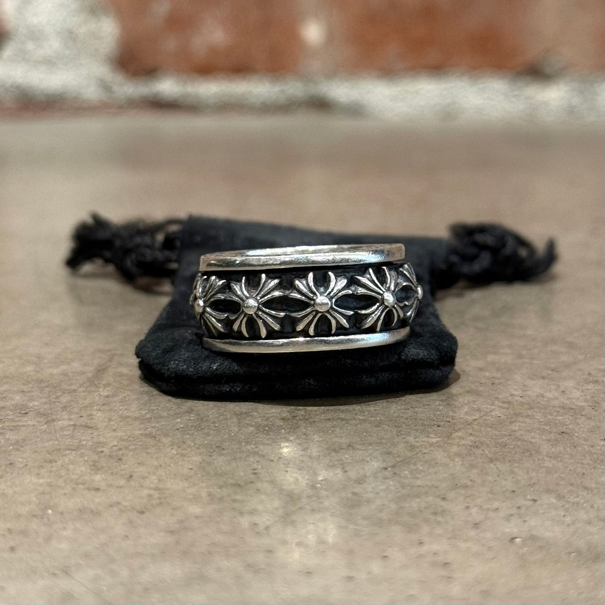 CHROME HEARTS PLUS CROSS SPINNER RING ‘SILVER’