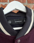 GU X UNDERCOVER KOSMIK NOISE VARSITY JACKET ‘BLACK/MAROON’