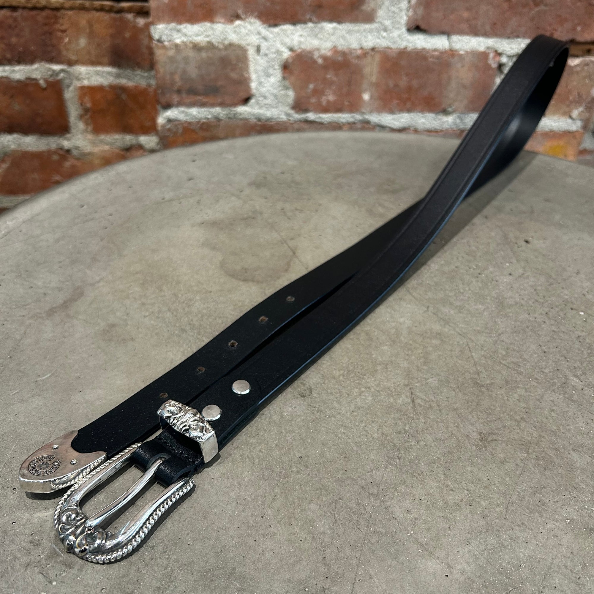 DEAL DESIGN 3-PIECE KING GATE BELT ‘BLACK/SILVER’
