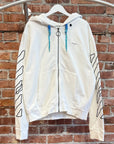 OFF-WHITE ABSTRACT ARROWS ZIP HOODIE ‘WHITE’