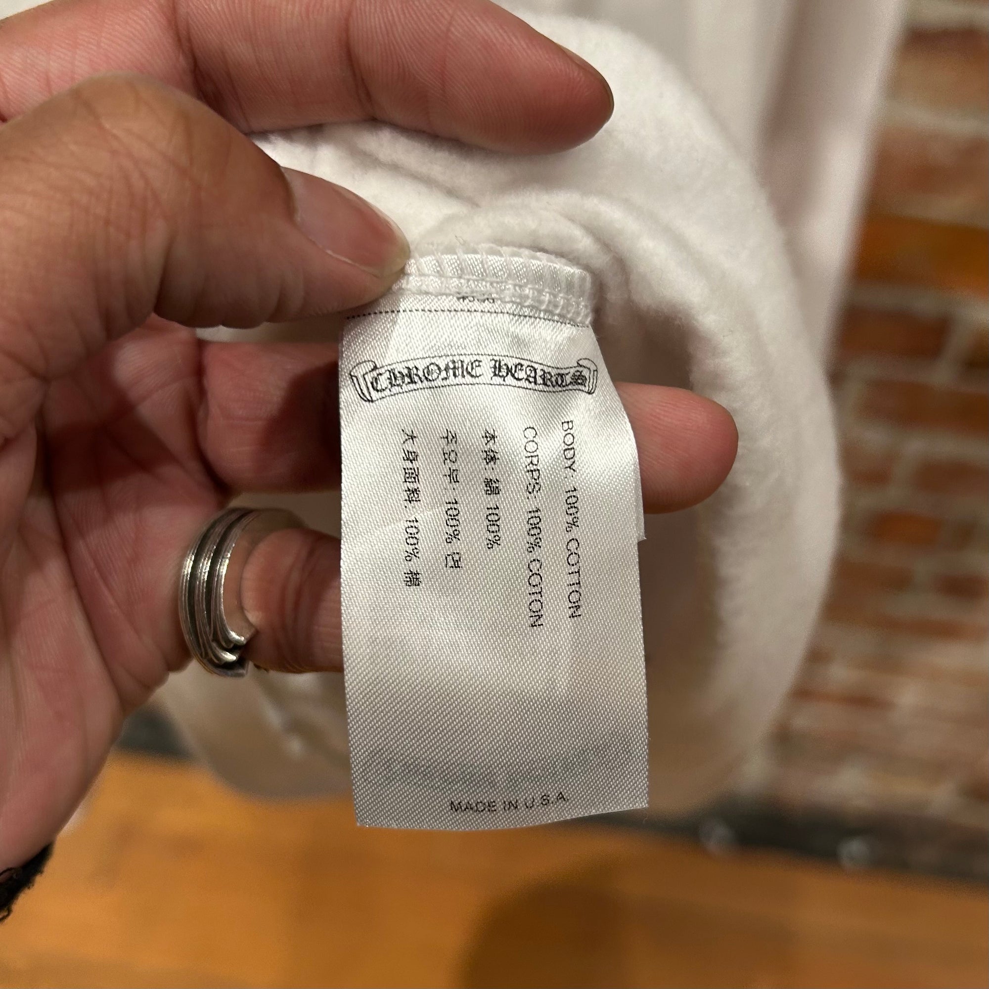 CHROME HEARTS EYE CHART DAGGER VINE CREWNECK ‘WHITE’