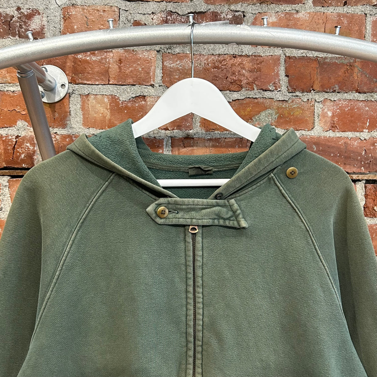 KAPITAL "RED ARMY" STAR ZIP HOODIE ‘SAGE’