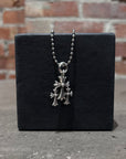 CHROME HEARTS SMALL TRIPLE CROSS NECKLACE ‘SILVER’