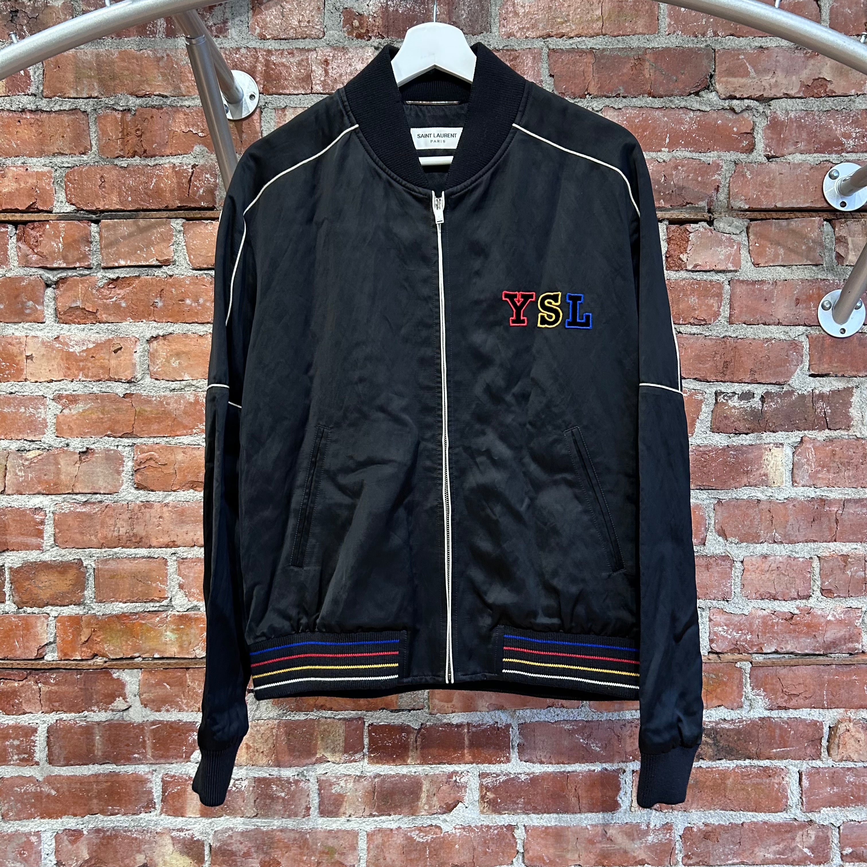 SAINT LAURENT FW21 LOGO TEDDY JACKET ‘BLACK’ – Sadō Room
