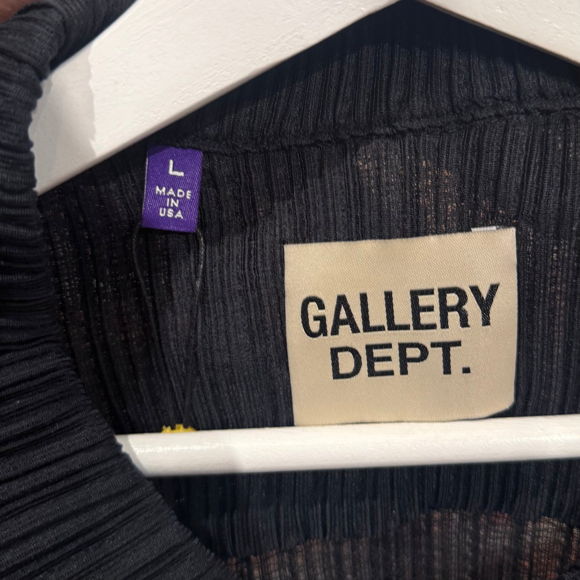 GALLERY DEPT. PARKER PLEATED SHIRT ‘BLACK’