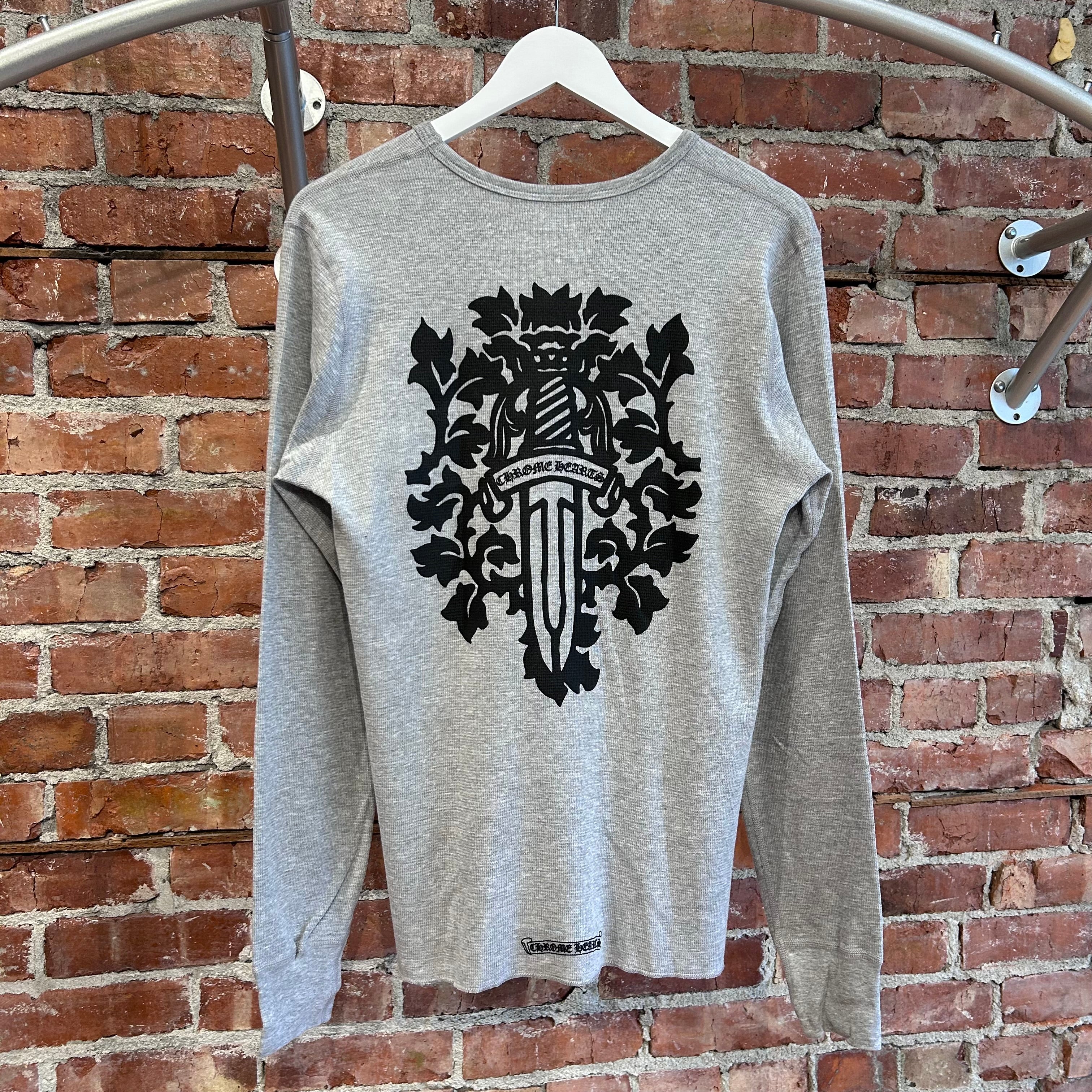 CHROME HEARTS DAGGER VINE LONGSLEEVE THERMAL 'GREY' – Sadō Room CHROME HEARTS DAGGER VINE LONGSLEEVE THERMAL 'GREY' – Sadō Room