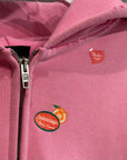 BALENCIAGA SS24 FRUITY STICKER ZIP HOODIE ‘PINK’