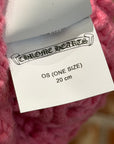 CHROME HEARTS CASHMERE CROSS PATCH BEANIE ‘PINK’