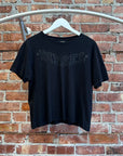 DIESEL CROPPED BABY LOGO TEE ‘BLACK’