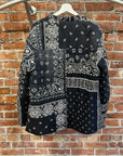 KAPITAL QUILTED PAISLEY JACKET ‘BLACK/WHITE’