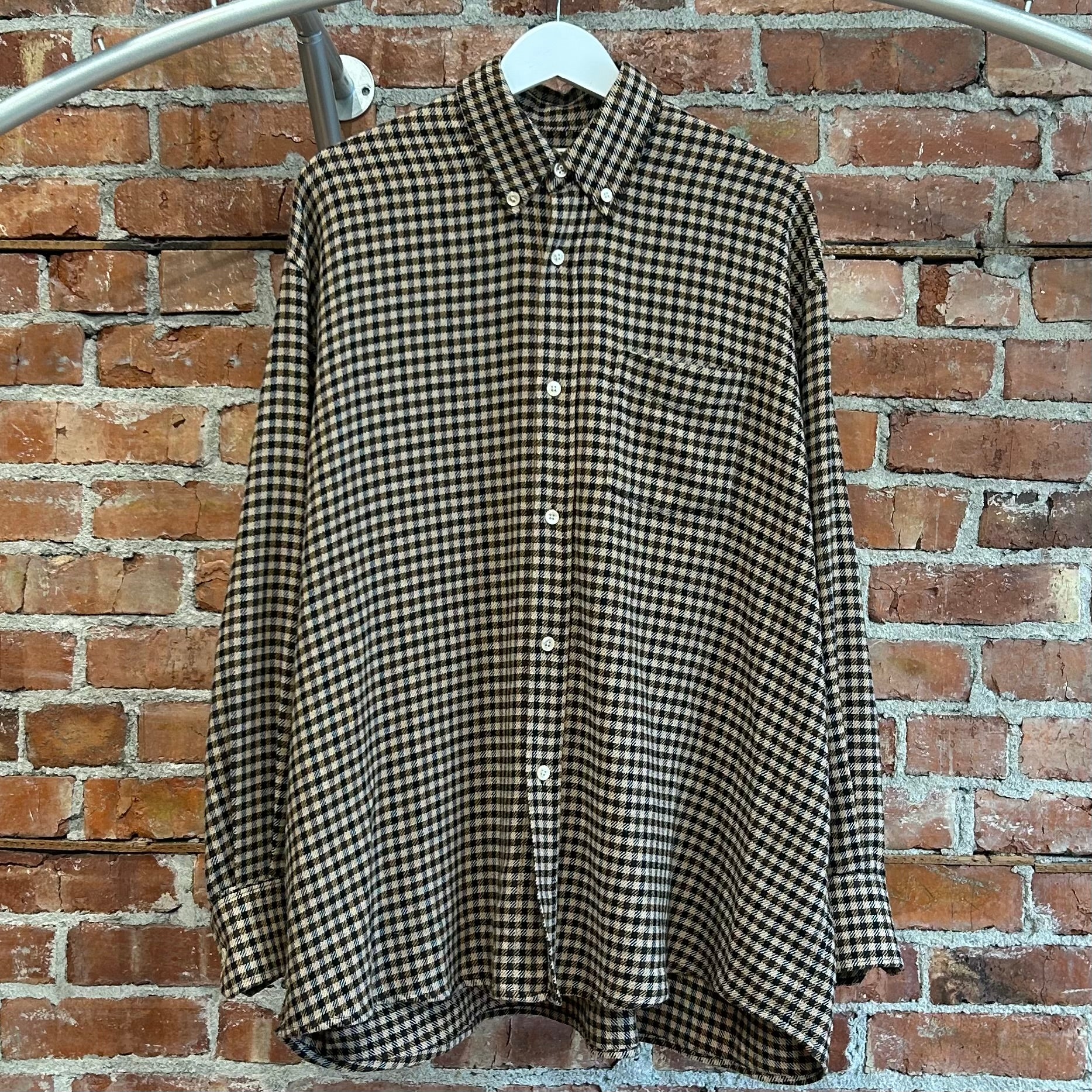 OUR LEGACY OVERSIZED CHECK FLANNEL ‘BROWN’