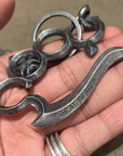 DEAL DESIGN KNUCKLE DUSTER WALLET CHAIN 'AGED SILVER'