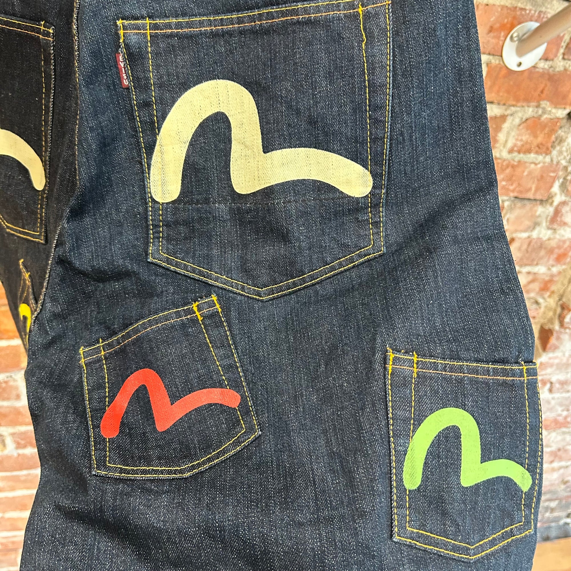 EVISU MULTIPOCKET GULL SHORTS 'INDIGO'