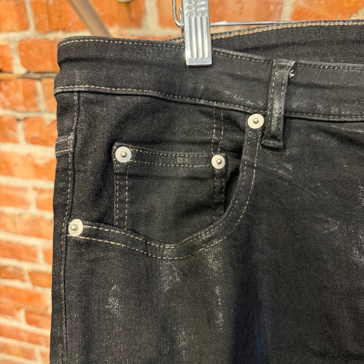 RICK OWENS FW21 GETHSEMANE DRKSHDW WAXED DETROIT DENIM ‘BLACK’