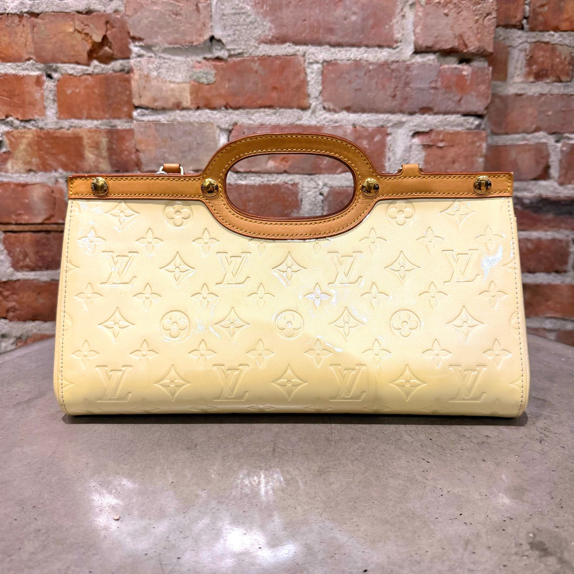 LOUIS VUITTON ROXBURY PATENT LEATHER HANDBAG ‘YELLOW’