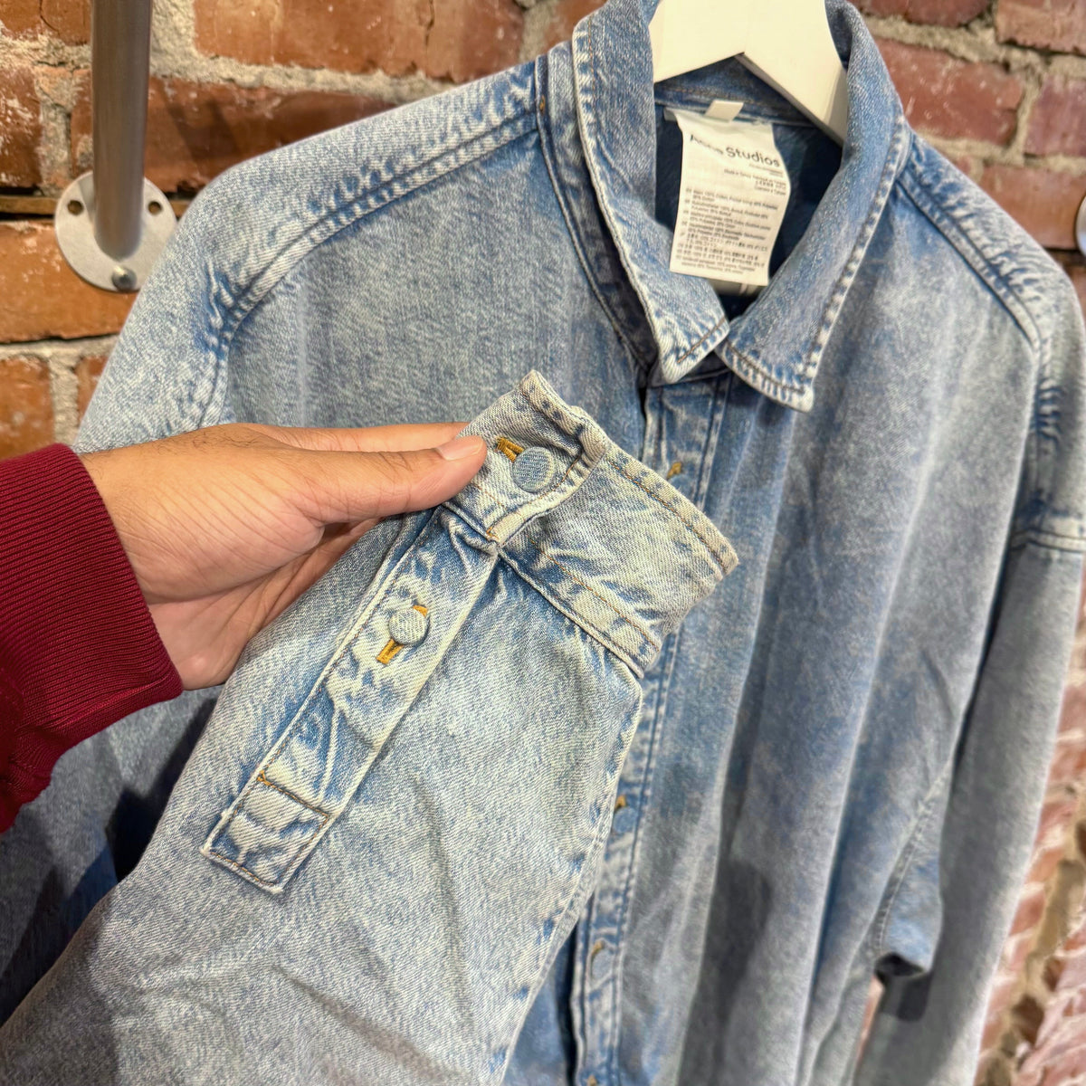 ACNE STUDIOS OVERSIZED DENIM SHIRT JACKET ‘LIGHT WASH’
