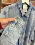 ACNE STUDIOS OVERSIZED DENIM SHIRT JACKET ‘LIGHT WASH’