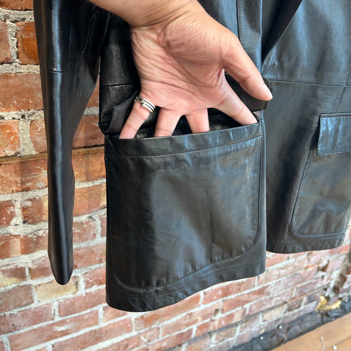 PRADA FW00 LEATHER LAMBSKIN SPORT COAT ‘BLACK’