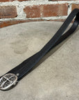 CHROME HEARTS OVAL 1" CROSS BUCKLE + 1" BELT STRAP ‘BLACK’
