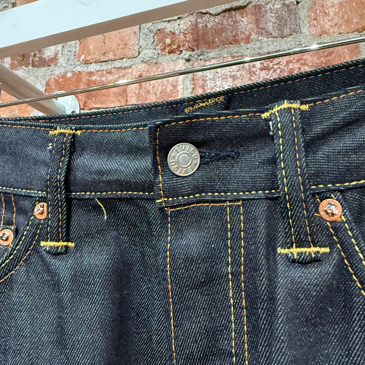 EVISU LOT 2017 YELLOW GULL SLIM STRAIGHT DENIM ‘INDIGO’