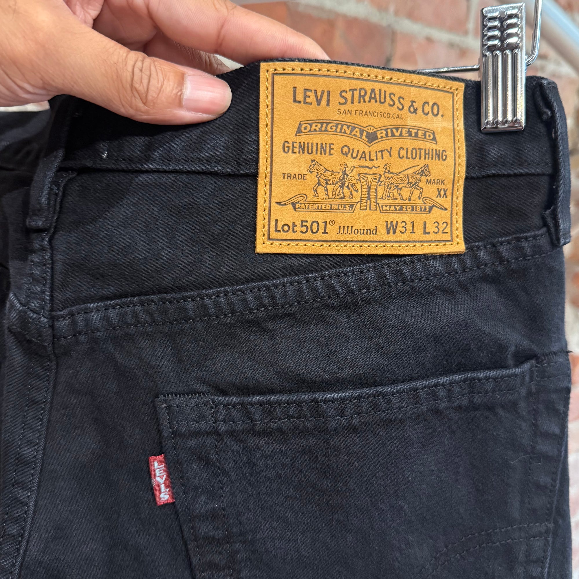 LEVIS X JJJOUND '93 FIT ORIGINAL 501 DENIM ‘BLACK’