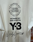 Y-3 YOHJI YAMAMOTO OVERSIZED LOGO TEE ‘WHITE’