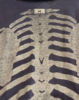 KAPITAL KOUNTRY OVERSIZED 2-TONE BONES TEE ‘BLACK/PURPLE’