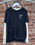 AFTER-HRS HARLEY DAVIDSON V-LOGO WAFFLE LAYERED TEE ‘BLACK’