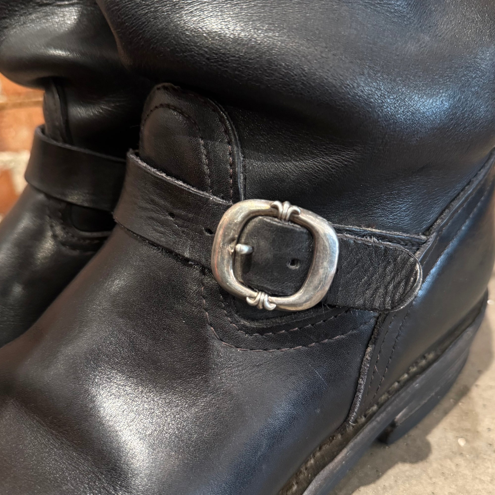 CHROME HEARTS WESCO ENGINEER BOSS BOOTS ‘BLACK’