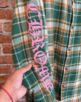 CHROME HEARTS WORKIN FLANNEL ‘GREEN/PINK’