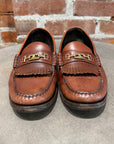 CELINE FRINGE TASSEL LUCO LEATHER LOAFERS ‘BROWN’